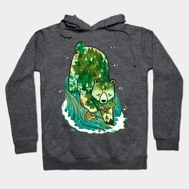 Forest Spirit Bear Hoodie by MichelleScribbles